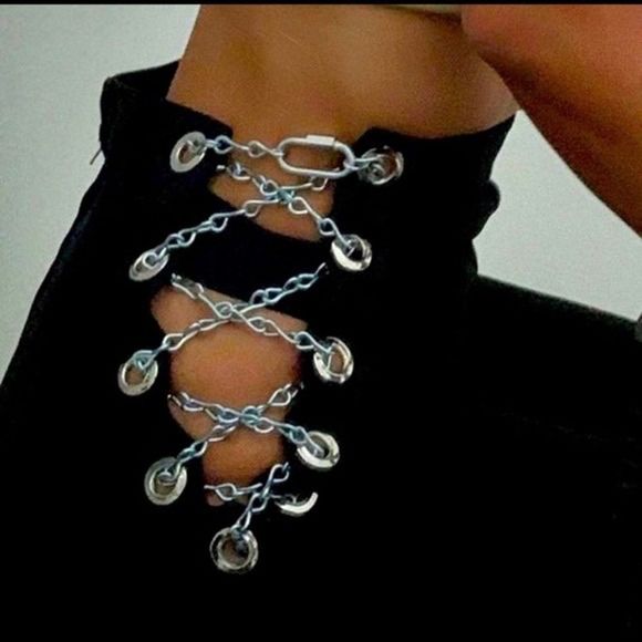 EB Denim New Chain Pant in Black - Picture 5 of 5